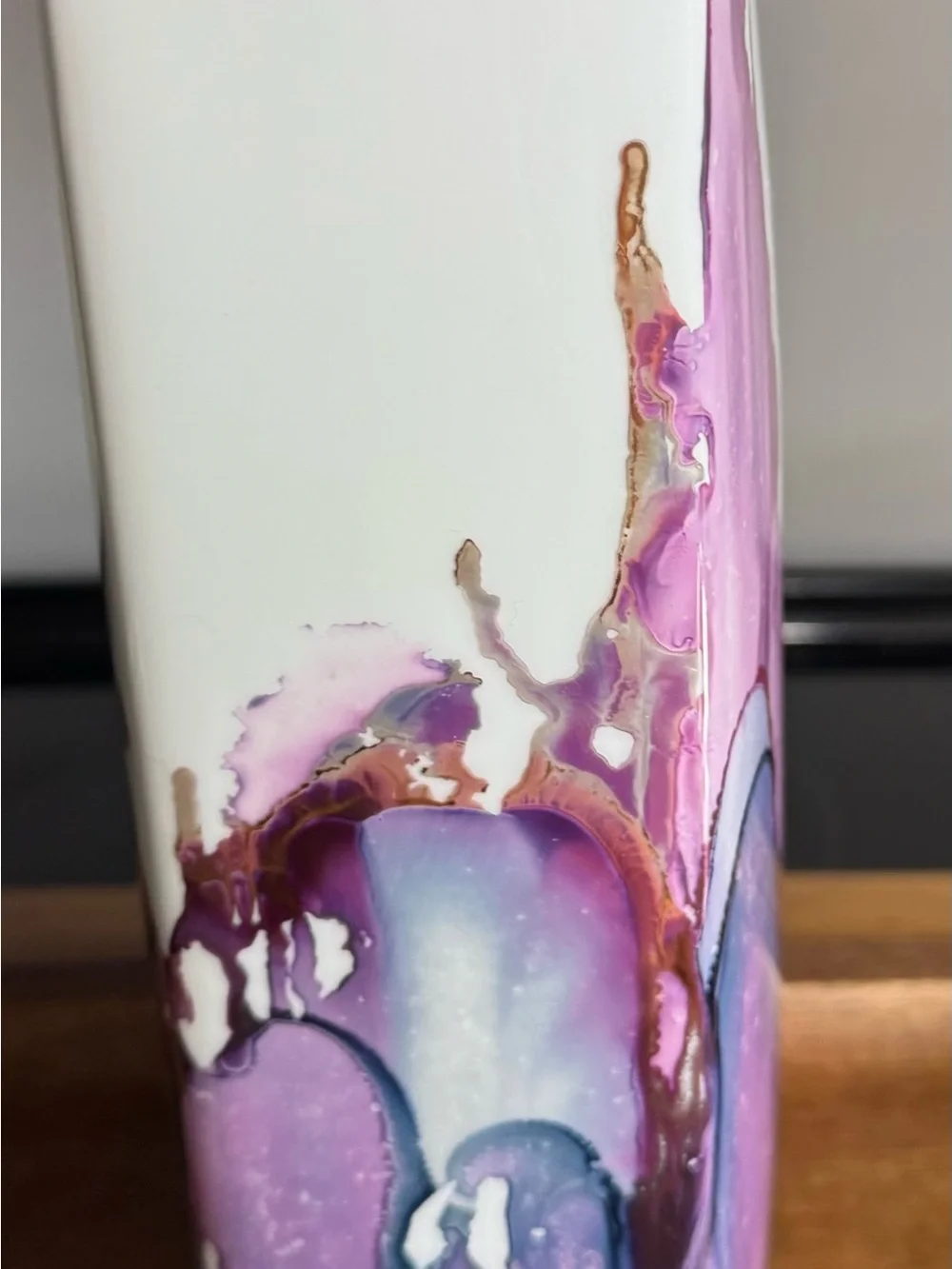 Gerold Porzellan Bavaria Porcelain Abstract Vase Signed By Artist 1990 7x10.5x3.